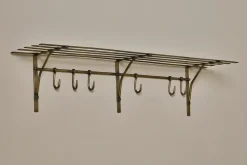 Kitchen Storage|Storage & Shelving^Nkuku Basti Iron Storage Shelf - Antique Brass