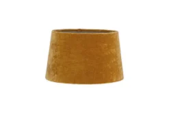 Lampshades^Nkuku Batakha Velvet & Linen Lampshade - Dark Ochre