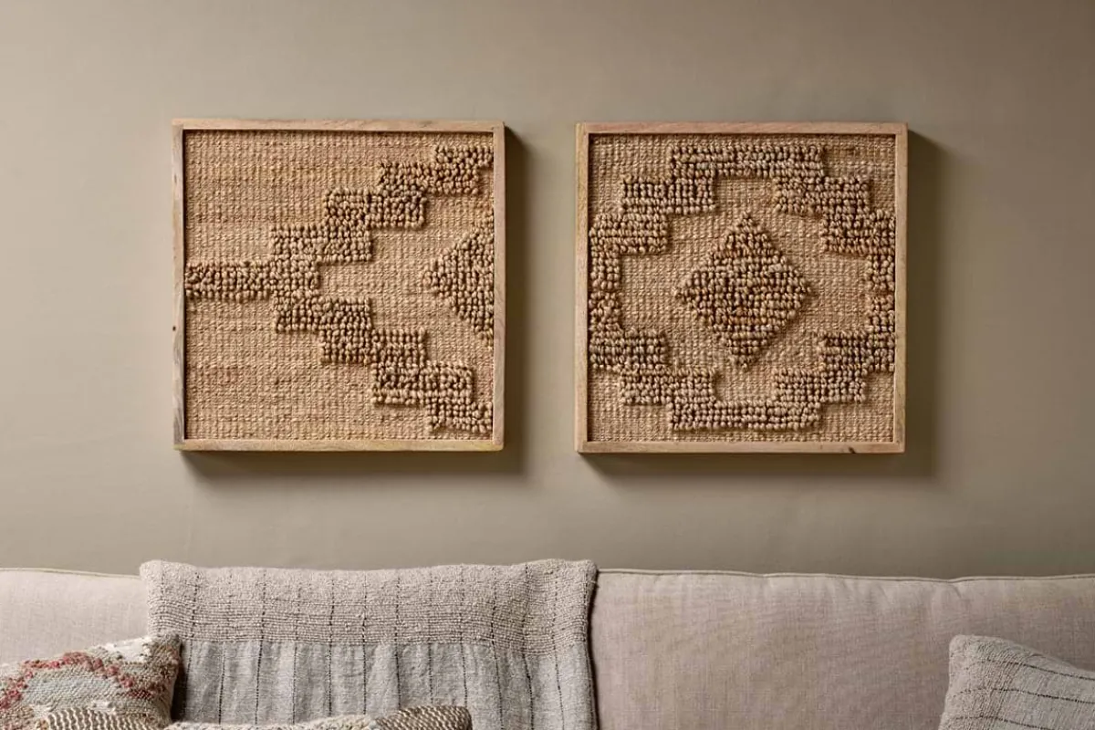 Decorative Home Accessories|Wall Art^Nkuku Bawal Hemp & Jute Wall Art - Natural