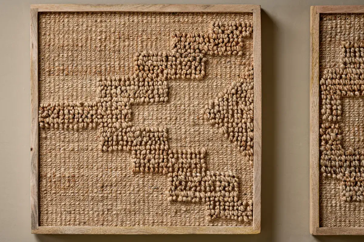 Decorative Home Accessories|Wall Art^Nkuku Bawal Hemp & Jute Wall Art - Natural