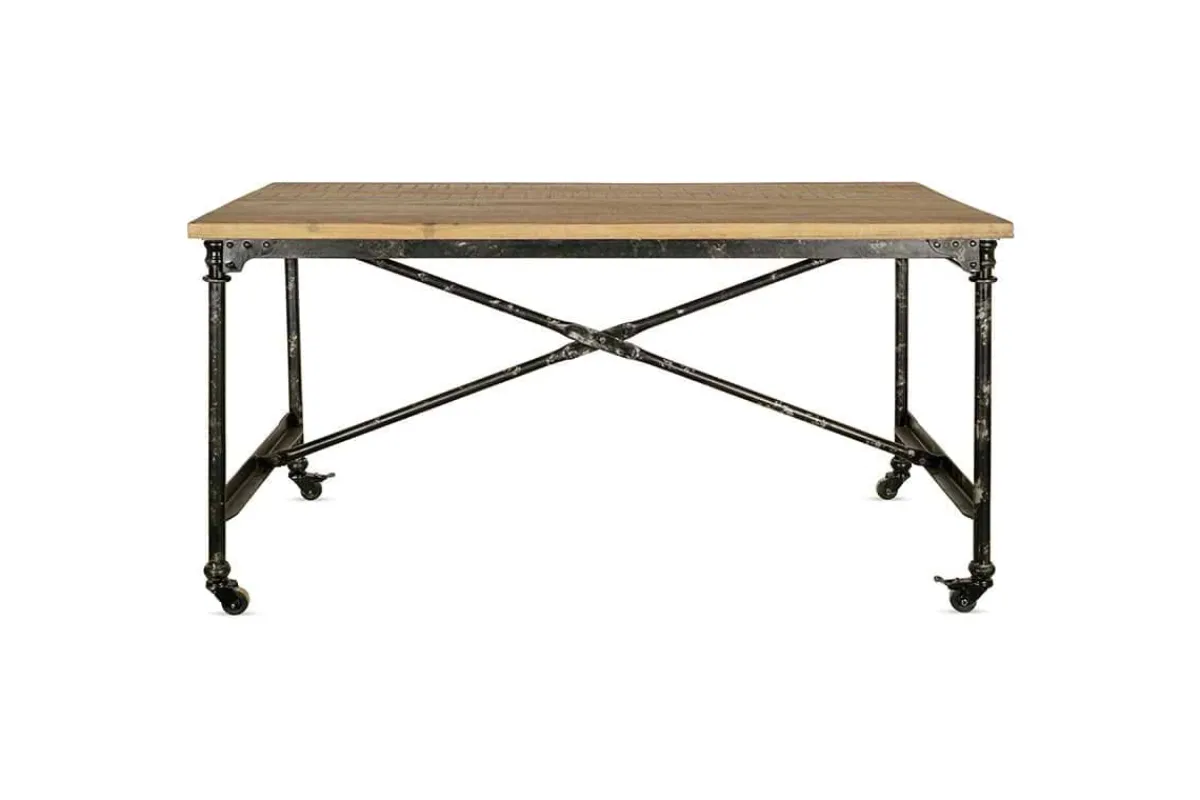 Home Office|Desks^Nkuku Benia Iron & Reclaimed Wood Desk
