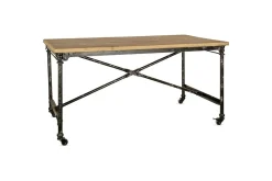 Home Office|Desks^Nkuku Benia Iron & Reclaimed Wood Desk