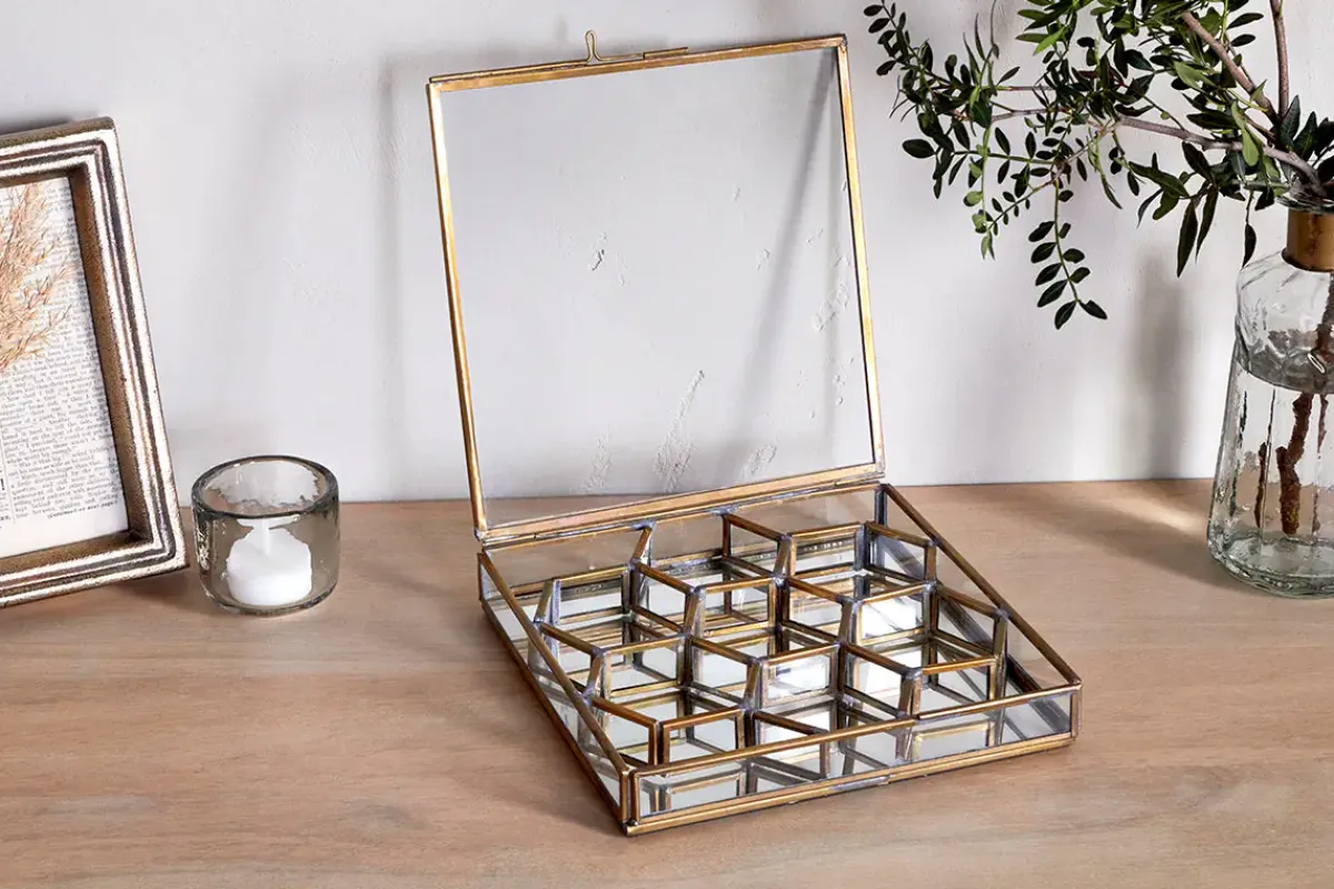Jewellery & Jewellery Boxes|Decorative Display Boxes^Nkuku Bequai Honeycomb Box