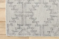 Rugs^Nkuku Bidiru Wool & Recycled Cotton Rug - Black & Off White