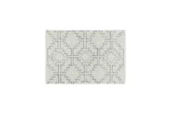 Rugs^Nkuku Bidiru Wool & Recycled Cotton Rug - Black & Off White