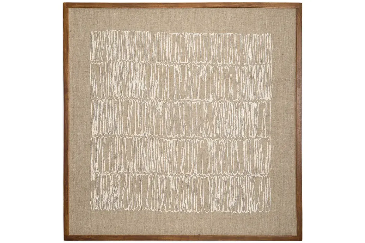 Wall Art^Nkuku Birala Hand Stitched Wall Art - Natural