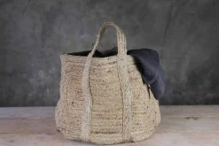 Baskets^Nkuku Braided Hemp Storage Basket - Natural