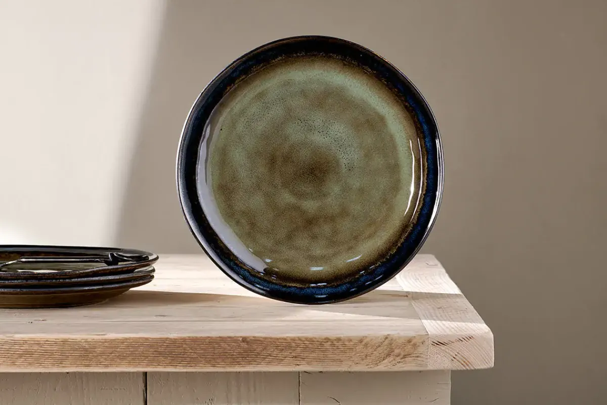 Plates^Nkuku Cali Dinner Plate - Earth Blue