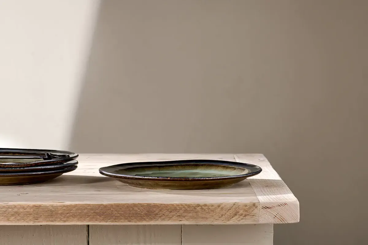 Plates^Nkuku Cali Dinner Plate - Earth Blue