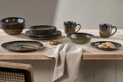 Plates^Nkuku Cali Dinner Plate - Earth Blue