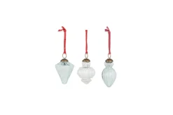 Baubles & Tree Decorations^Nkuku Calida Baubles - Clear Crackle (Set of 3)