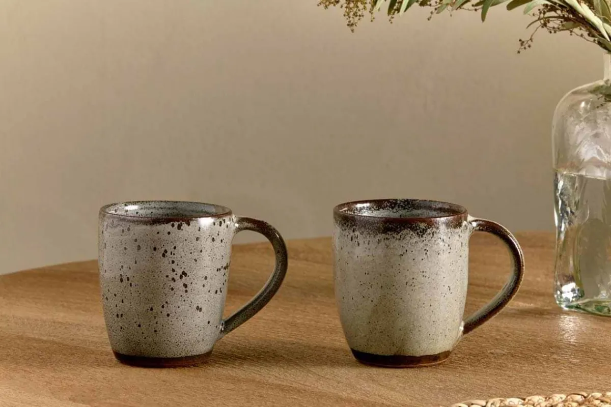 Mugs^Nkuku Cam Large Mug - Mocha (Set of 2)