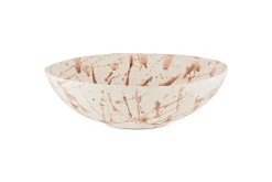 Serving Bowls^Nkuku Canela Splatter Serving Bowl - Dusty Terracotta