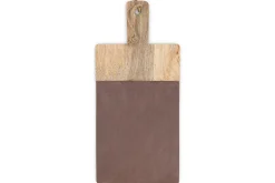 Cheese Board & Knives|Chopping Boards^Nkuku Cassia Mango Wood & Stone Board - Natural