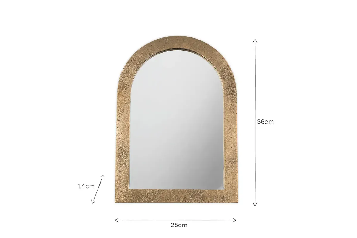 Desk Accessories^Nkuku Cayce Cast Aluminum Vanity Mirror - Antique Brass