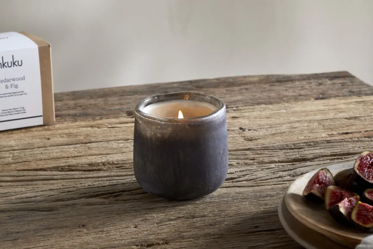 Home Fragrance|Candles^Nkuku Cedarwood & Fig 1 Wick Scented Candle