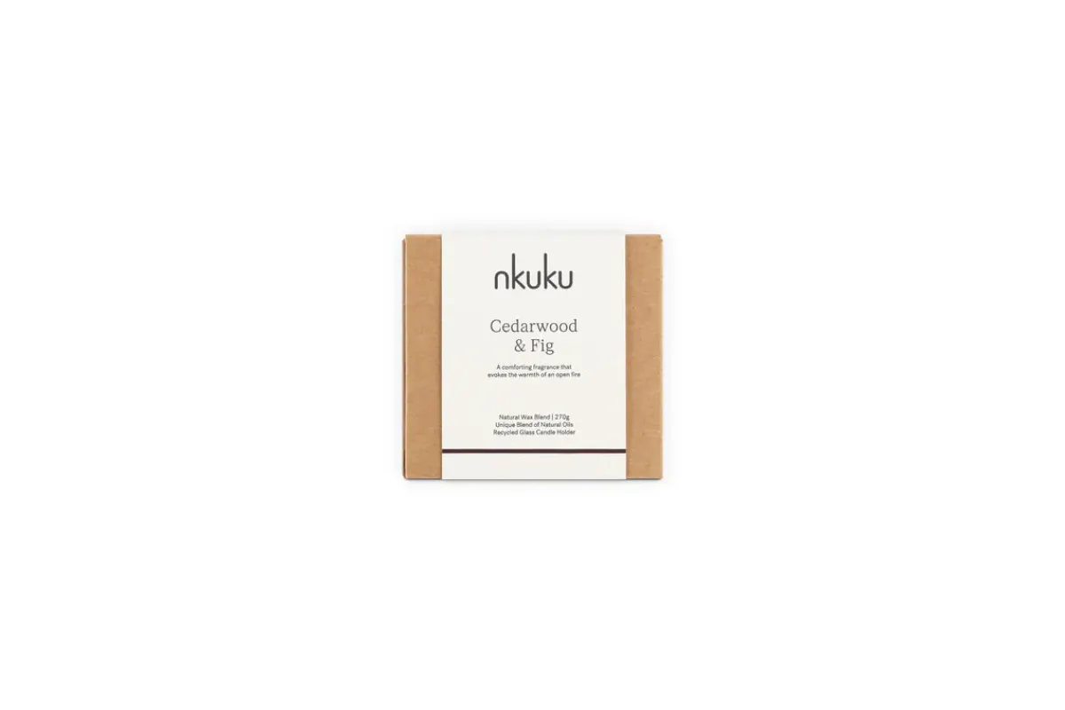 Home Fragrance|Candles^Nkuku Cedarwood & Fig 1 Wick Scented Candle