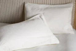 Bedroom Textiles|Bedroom^Nkuku Cela Hemp & Cotton Housewife Pillowcases - Natural