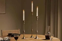 Decorative Home Accessories|Fireside^Nkuku Chaipat Candlestick - Antique Brass