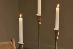 Decorative Home Accessories|Fireside^Nkuku Chaipat Candlestick - Antique Brass