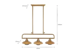 Statement Lighting|Pendant Lighting^Nkuku Chakai Mango Wood Pendant Lamp - Natural & Antique Brass