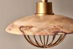 Pendant Lighting^Nkuku Chakai Wood & Metal Pendant - Large