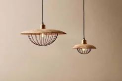Pendant Lighting^Nkuku Chakai Wood & Metal Pendant - Large