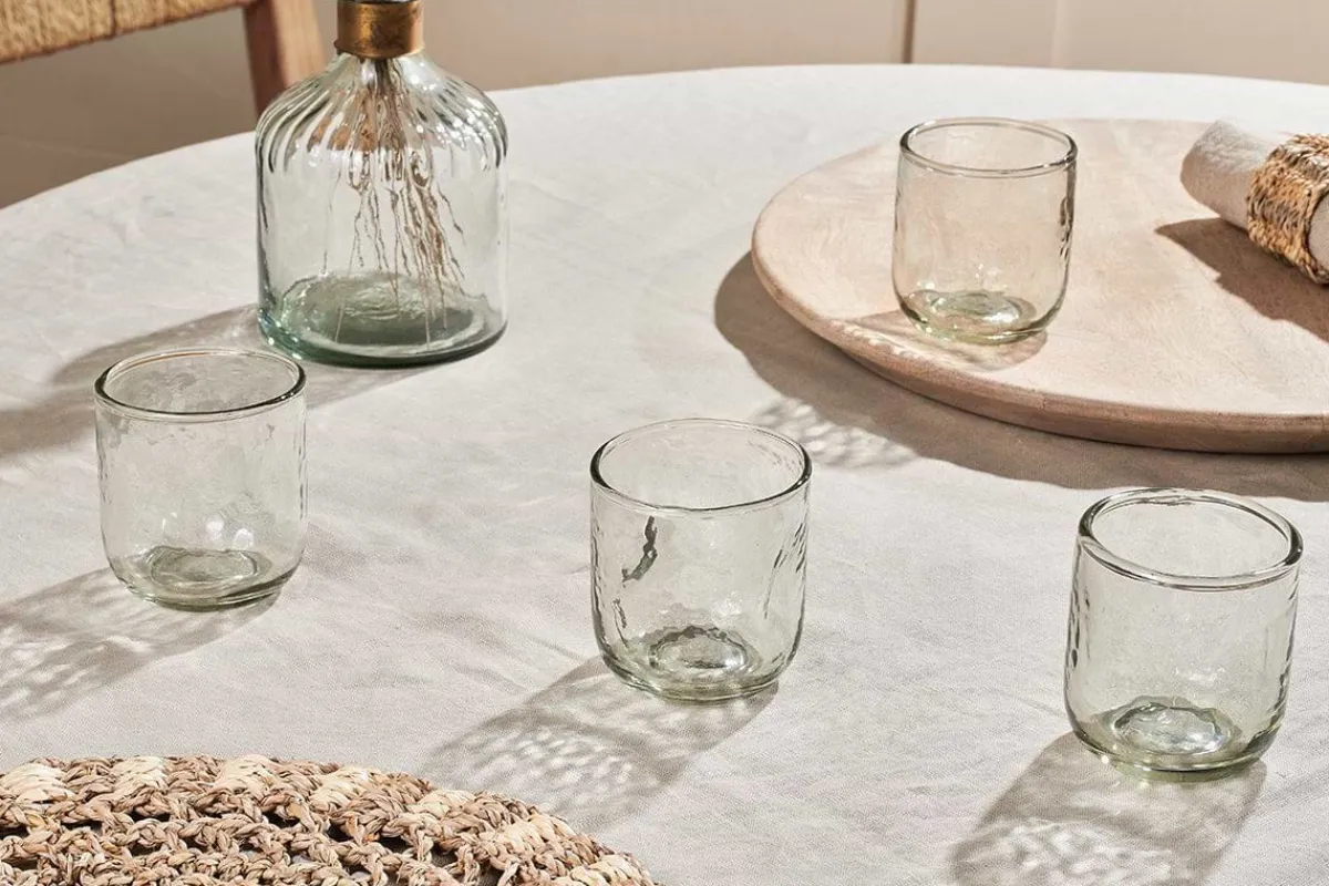 Barware|Everyday Glassware^Nkuku Chandani Tumbler Short - Clear - (Set of 4)