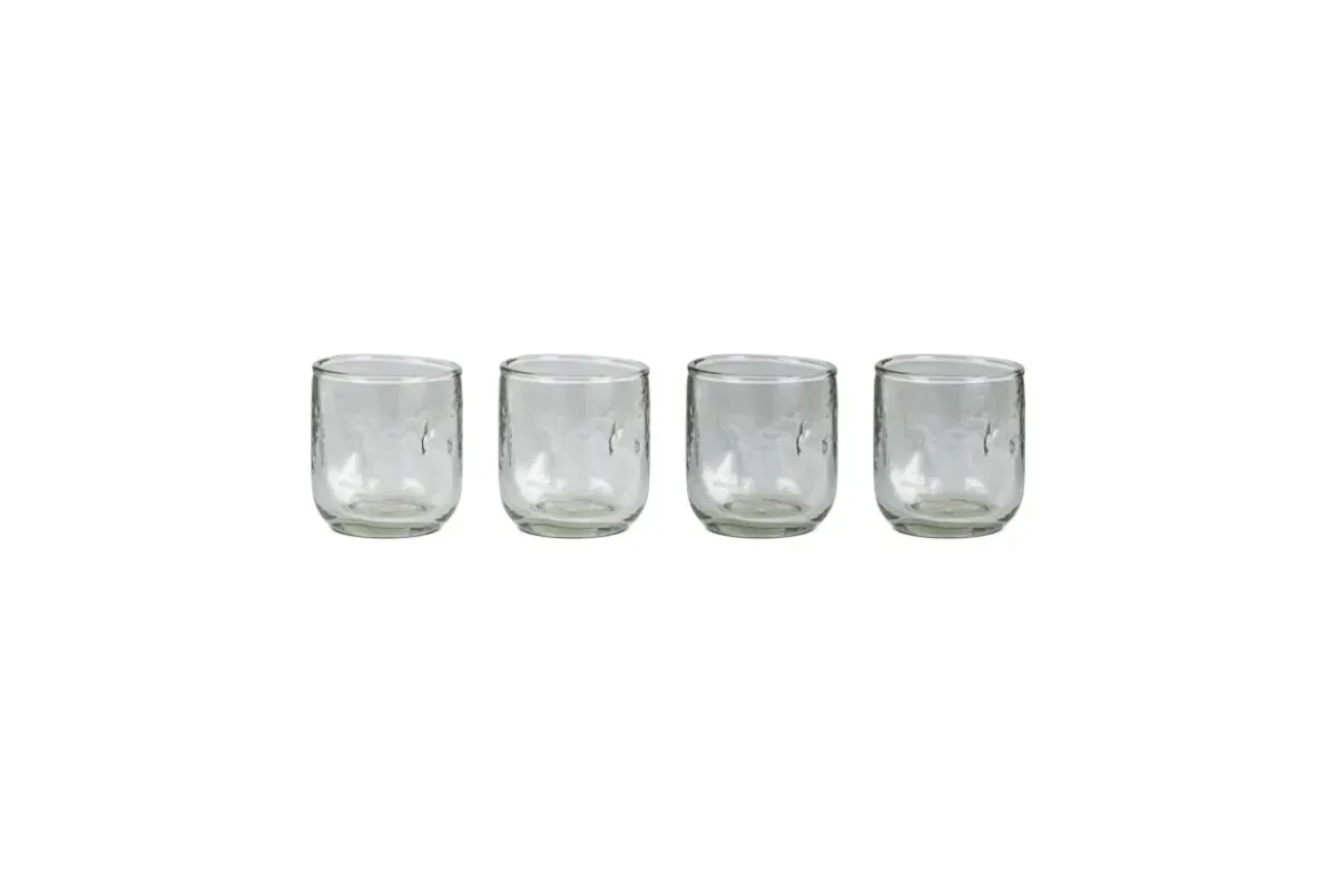 Barware|Everyday Glassware^Nkuku Chandani Tumbler Short - Clear - (Set of 4)