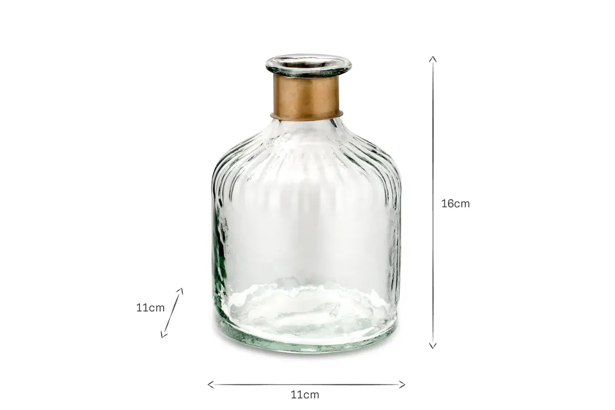 Decorative Home Accessories|Vases^Nkuku Chara Hammered Bottle - Lines - Small