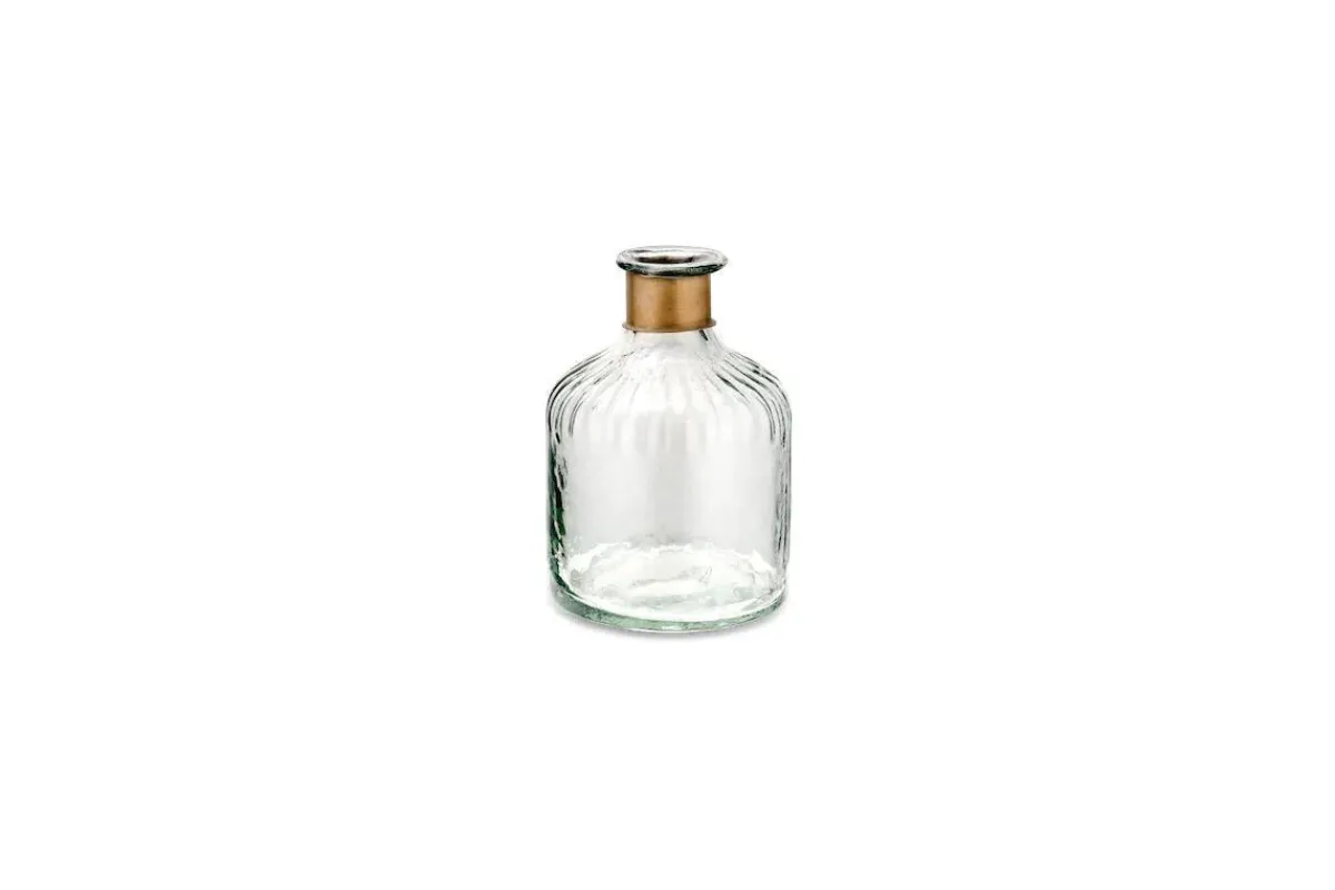 Decorative Home Accessories|Vases^Nkuku Chara Hammered Bottle - Lines - Small