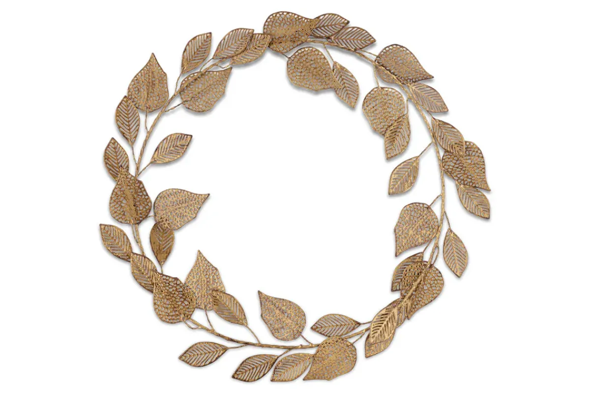 Wreaths & Garlands|Shades Of Nature^Nkuku Charita Wreath - Antique Brass