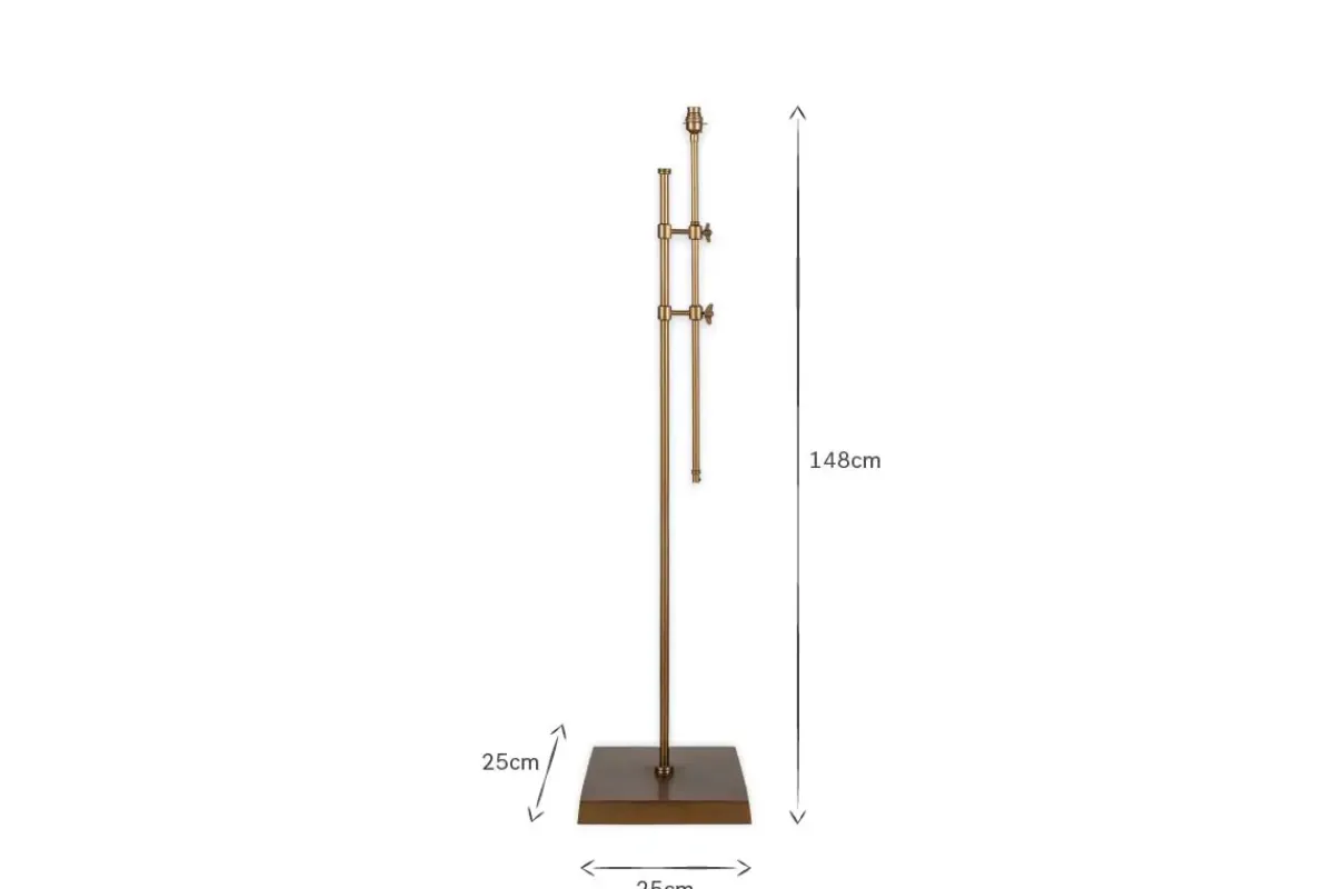 Floor Lamps^Nkuku Chintala Iron Floor Lamp - Antique Brass