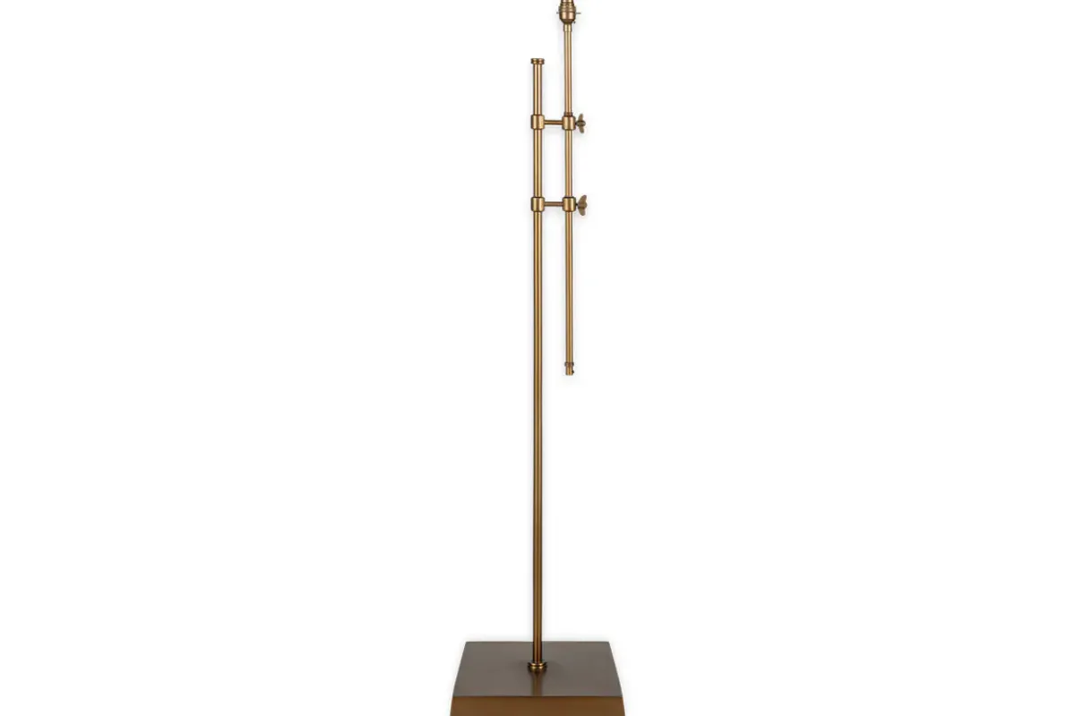 Floor Lamps^Nkuku Chintala Iron Floor Lamp - Antique Brass