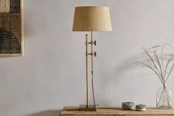 Table Lamps^Nkuku Chintala Iron Table Lamp - Antique Brass