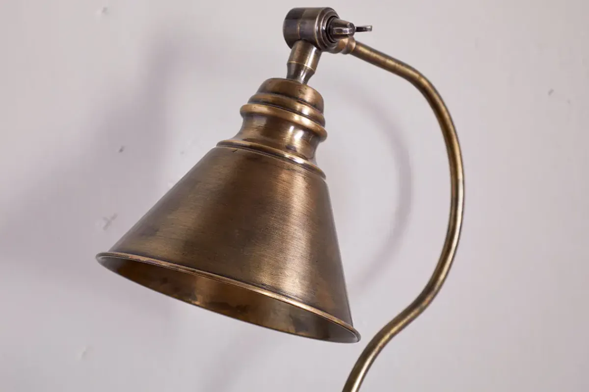 Desk Lamps^Nkuku Damba Desk Lamp - Antique Brass