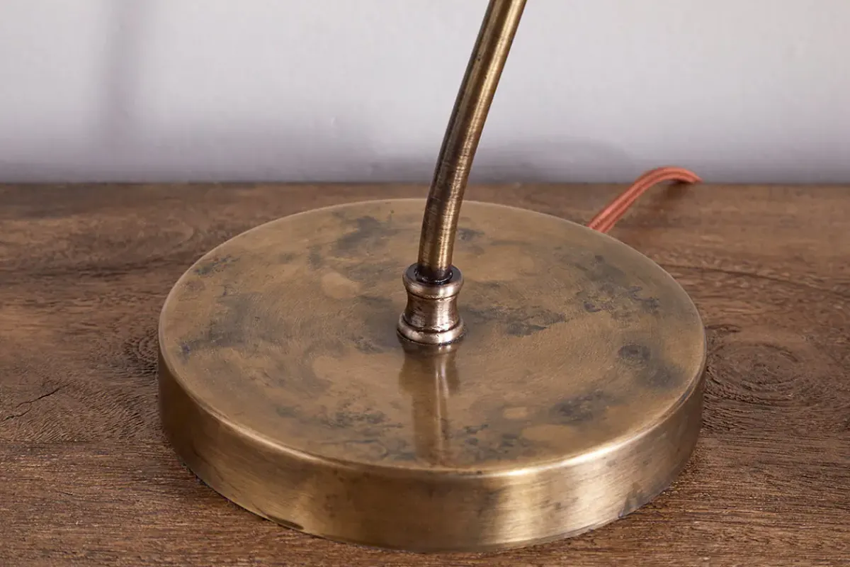Desk Lamps^Nkuku Damba Desk Lamp - Antique Brass