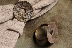 Table Settings & Linens|Christmas Table^Nkuku Dankuni Napkin Rings - Antique Brass (Set of 4)