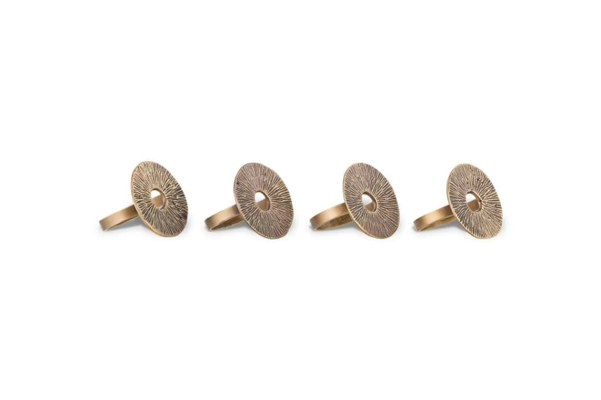 Table Settings & Linens|Christmas Table^Nkuku Dankuni Napkin Rings - Antique Brass (Set of 4)