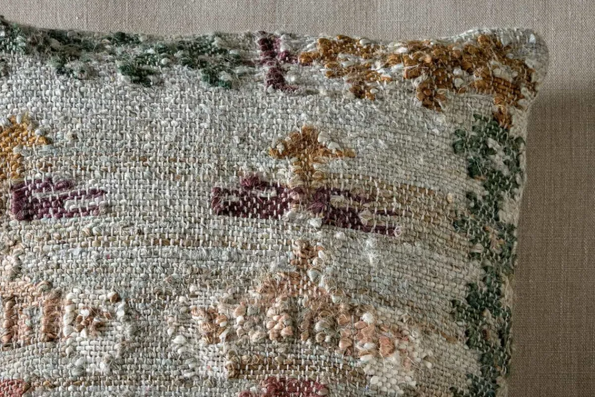 Decorative Home Accessories|Bedroom Textiles^Nkuku Dantri Jute & Cotton Cushion Cover - Soft Grey