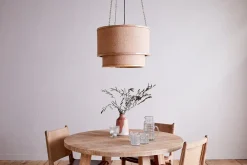 Pendant Shades|Pendant Lighting^Nkuku Darat Mango Wood & Jute Pendant - Natural
