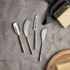 Serving Cutlery|Cheese Board & Knives^Nkuku Darsa Cheese Knife Set - Brushed Silver (Set of 4)