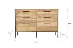 Home Office|Bedroom^Nkuku Dasai Mango Wood Chest of Drawers