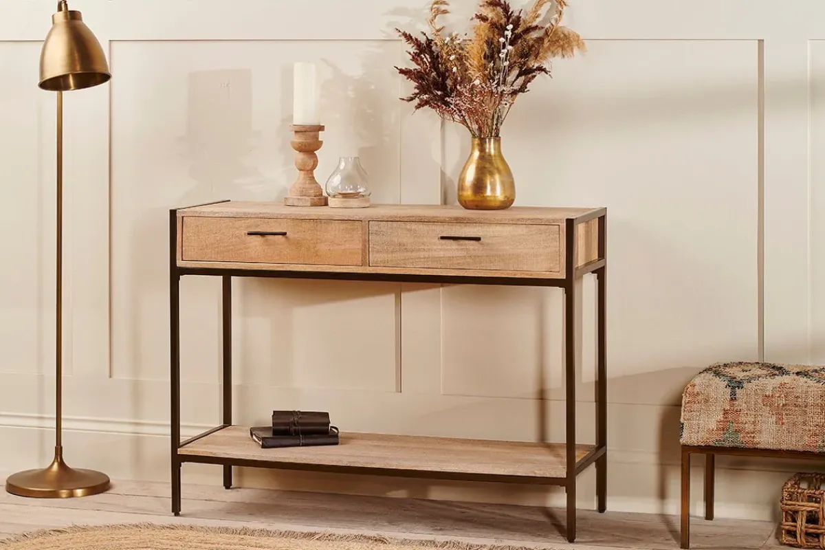 Hallway & Bootroom|Living^Nkuku Dasai Mango Wood Console Table