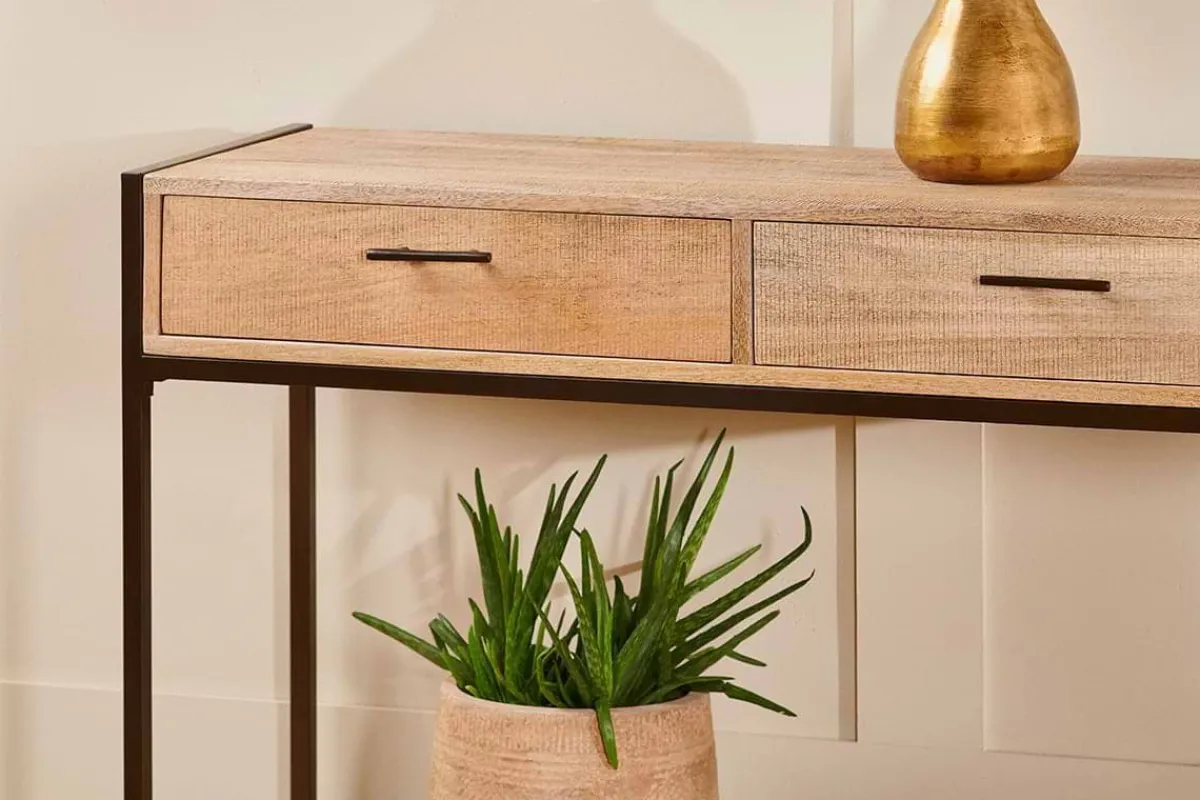Hallway & Bootroom|Living^Nkuku Dasai Mango Wood Console Table