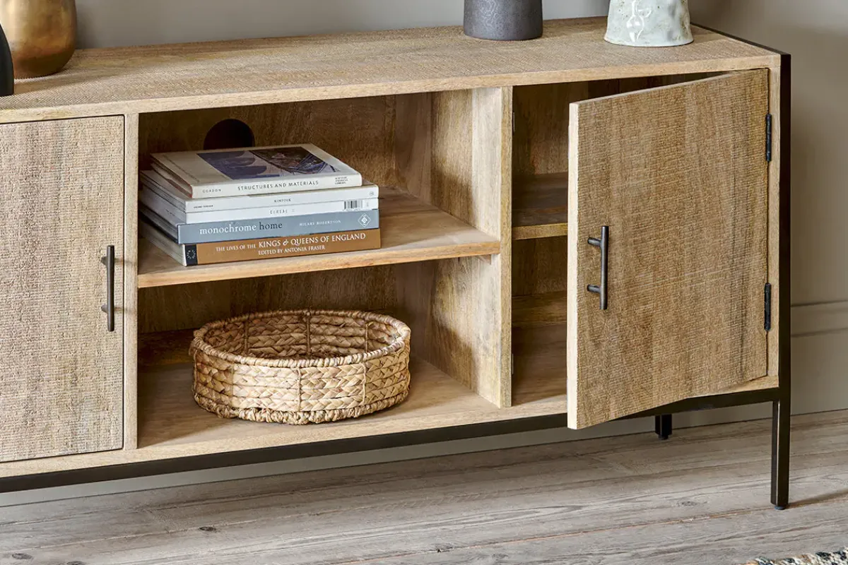 Home Office|Living^Nkuku Dasai Mango Wood Media Unit