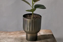 Decorative Home Accessories|Indoor Planters^Nkuku Dasalla Planter - Aged Brass