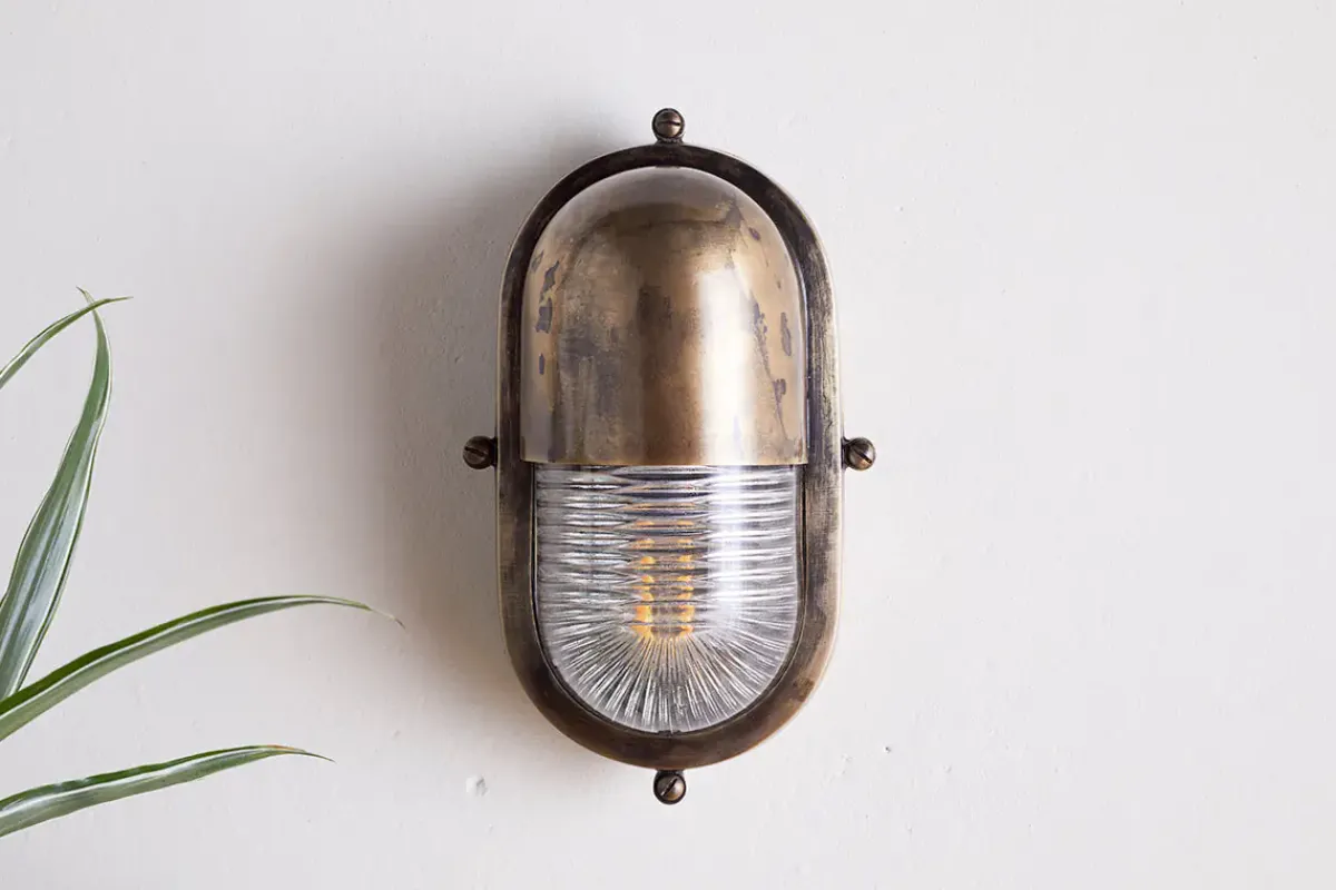 Outdoor Lights^Nkuku Denaya Outdoor Wall Lamp - Antique Brass