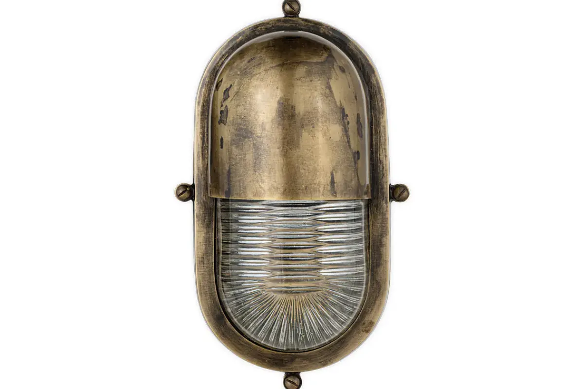 Outdoor Lights^Nkuku Denaya Outdoor Wall Lamp - Antique Brass