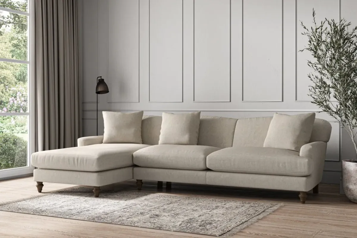Sofa Collections^Nkuku Deni Grand Left Hand Chaise Sofa Brera Linen Natural